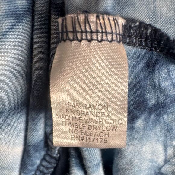 Beach Break blue and white tie dye gathered racerback dress size medium - Picture 5 of 6